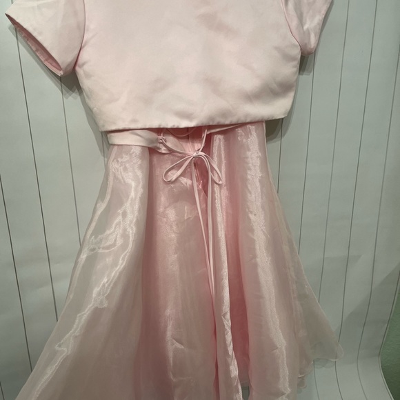 Pink girl dress with bolero - Picture 2 of 10